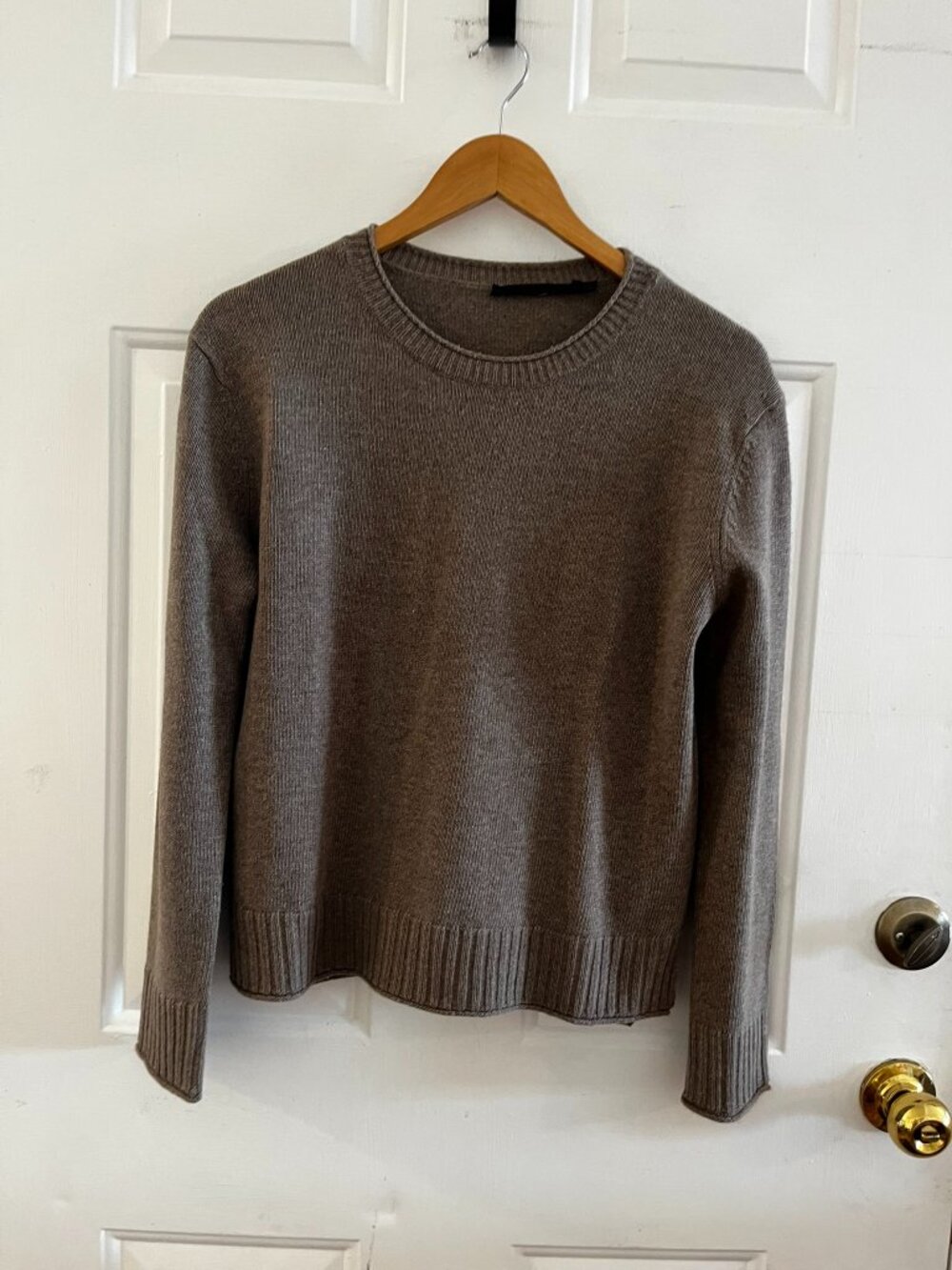 Jenni Kayne Woman's Taupe Minimalist Everyday Sweater Sz XS